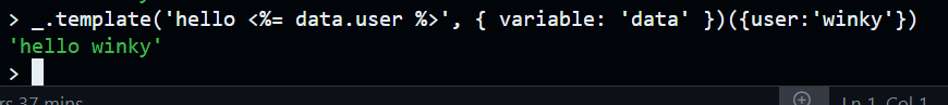 template using variable: &lsquo;data&rsquo;